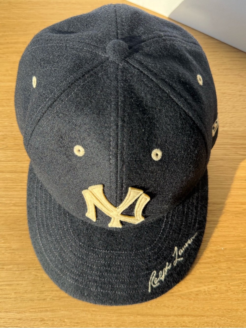 Ralph Lauren New Era New York Yankees Wool Baseball Cap with Cream Logo - Picture 7 of 12